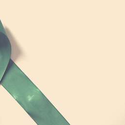 Grüne Schleife, das Symbol für seelische Gesundheit